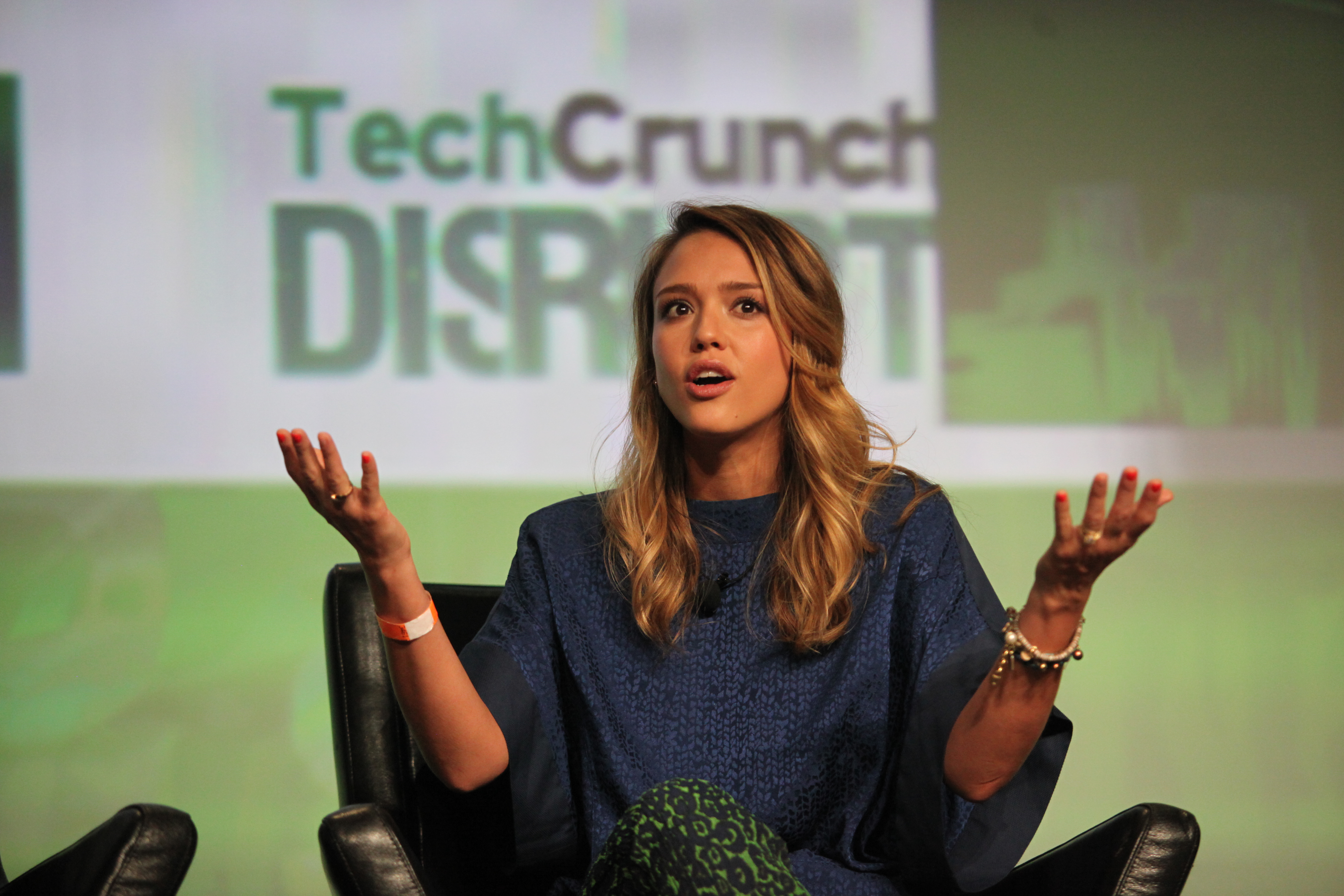 Jessica Alba at TechCrunch Disrupt San Francisco, 2012